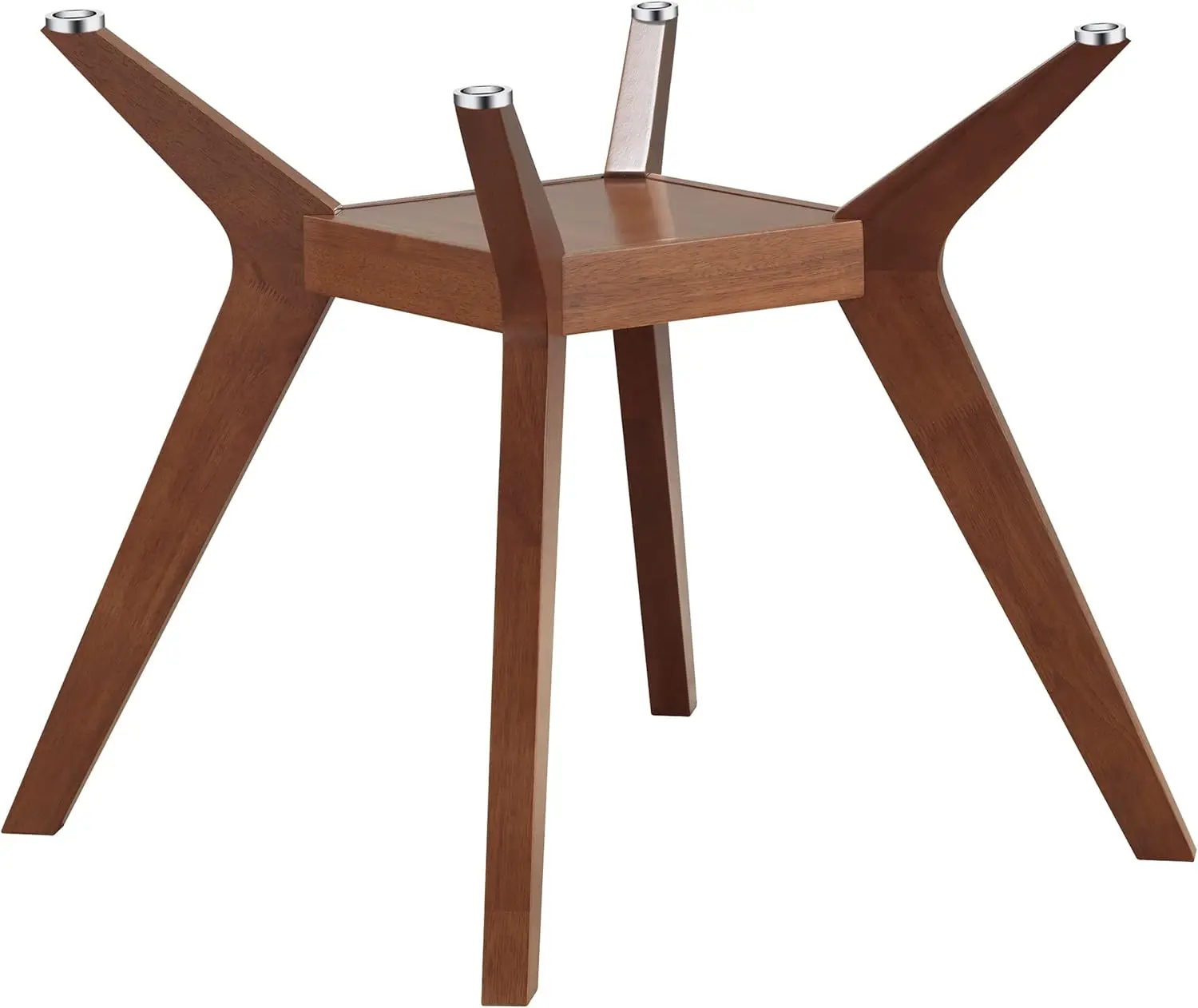 Modern Wood Table Base Only Glass Top Sold Separately Nutmeg Brown 122180