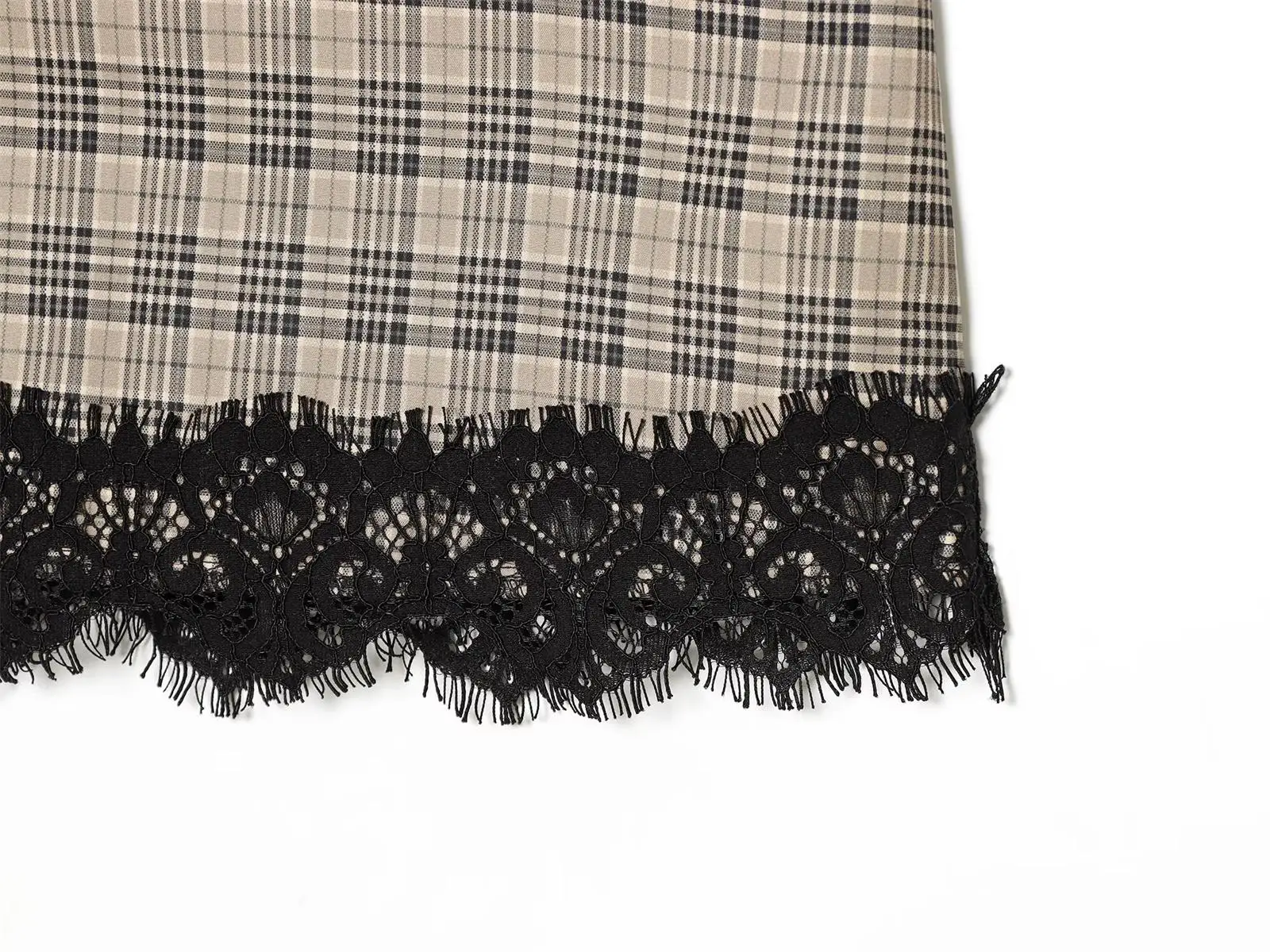 TFMLN Mode Damen Spitze Splicing ​ ​ Sexy Minirock mit Hoher Taille, Schmaler Passform und Seitlichem Reißverschluss, Herbst 2026 Neue Damenmode – Detail 14