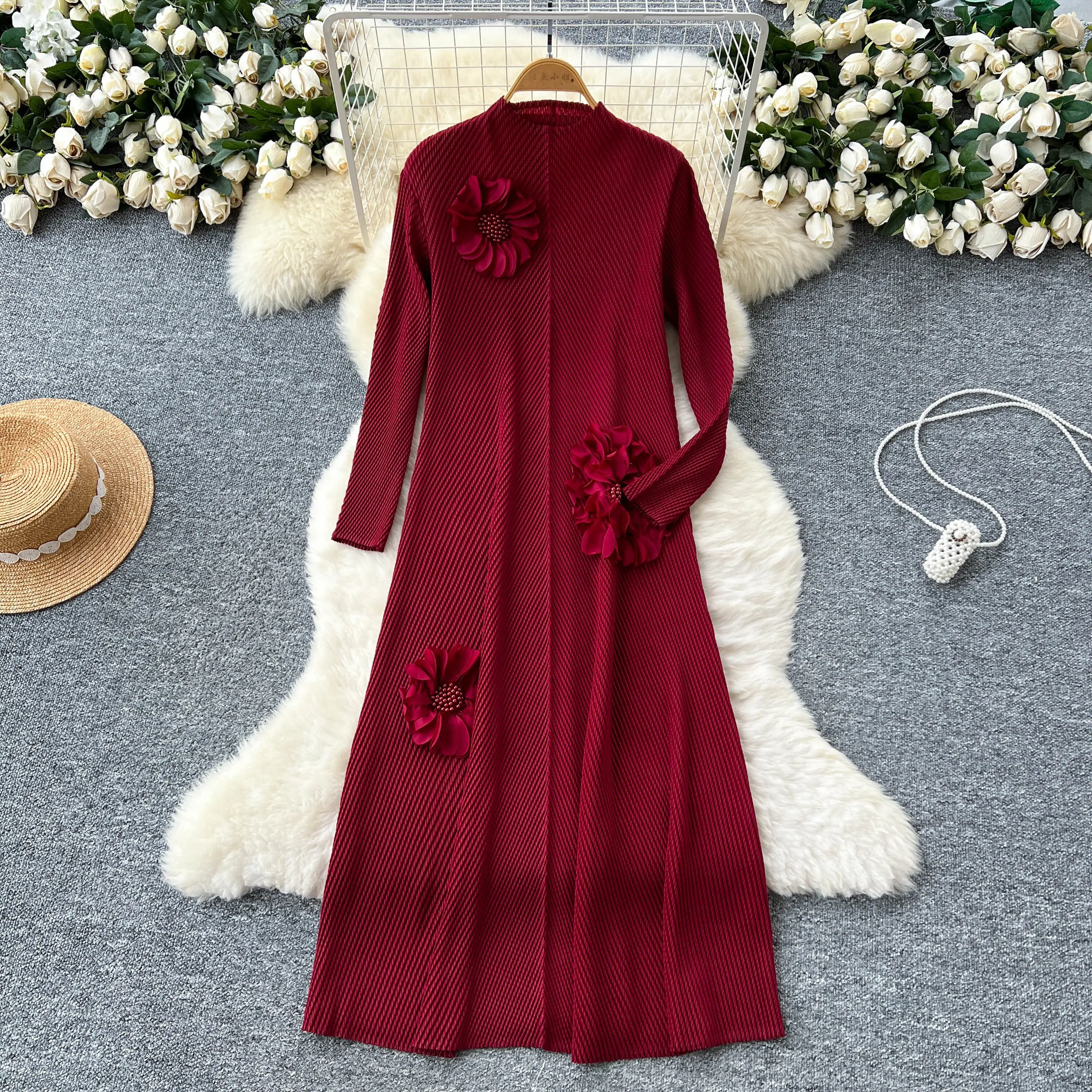 

Chic Elegant loose A-line Korean Fashion Fairy Sexy High Waist Vestidos Summer Vacation dresses