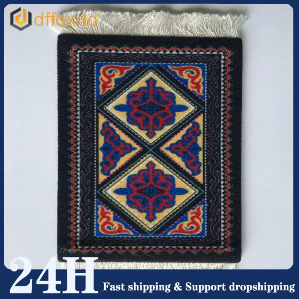 Persian retro style mini woven carpet pad mouse pad pattern cup laptop mouse pad with edge home office desktop decoration craft