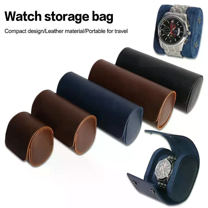 Fixed Eather Bag Watch Packaging Box Storage Car Sewing PU Leather Watch Leather Box