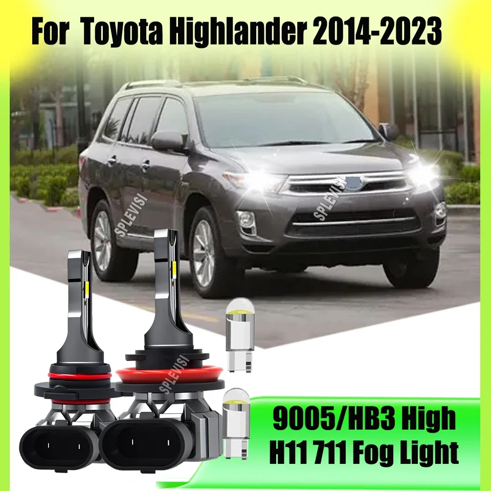 9005 H11 Headlight LED Bulbs Foglight & Perfect for Foggy and Dark Condition For Toyota Highlander 2014 2015 2016 2017 2018-2023