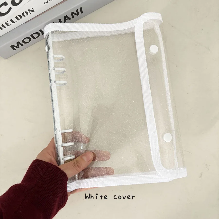 A5-Ordner mit doppelter Schnalle, 10 Stück Nachfüllhüllen, Taschen, DIY-Fotosammelbuch für lose Blätter, Kpop-Organizer-Halter – Detail 6