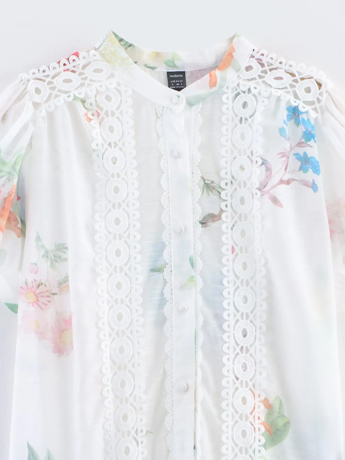 Herbst Sommer Patchwork Aushöhlen Spitze-Up Langes Kleid Mode Frauen Langarm Blumen Druck Kleid A-Line Kurzes Kleid elegante