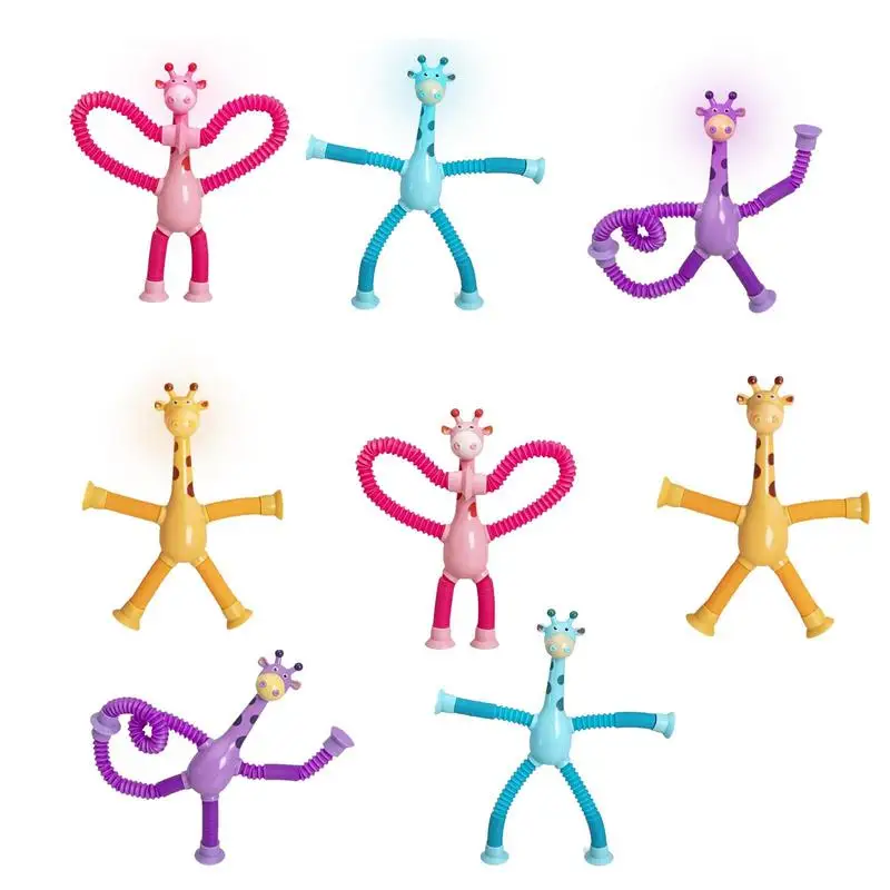 

Giraffe Telescopic Tube Toys Suction Cup Shape Changing Sensory Tubes Puzzle Funny Giraffe Suction Cup Tube Toys For Boys Girls