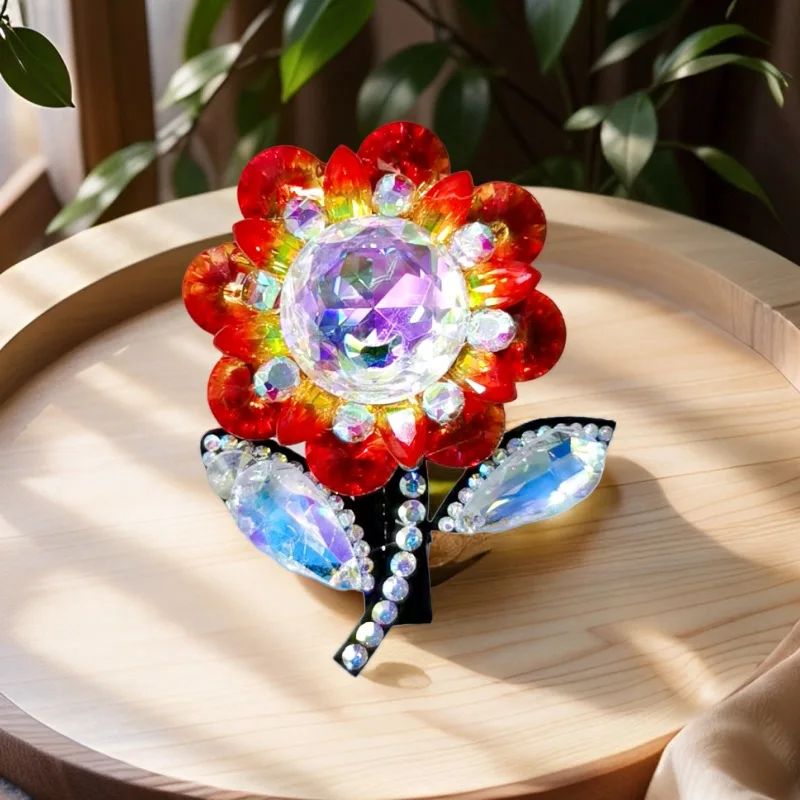 Han Xiao new Shihua crystal flower duck clip bangs clip jewelry ball head hair card super flash simple fashion head