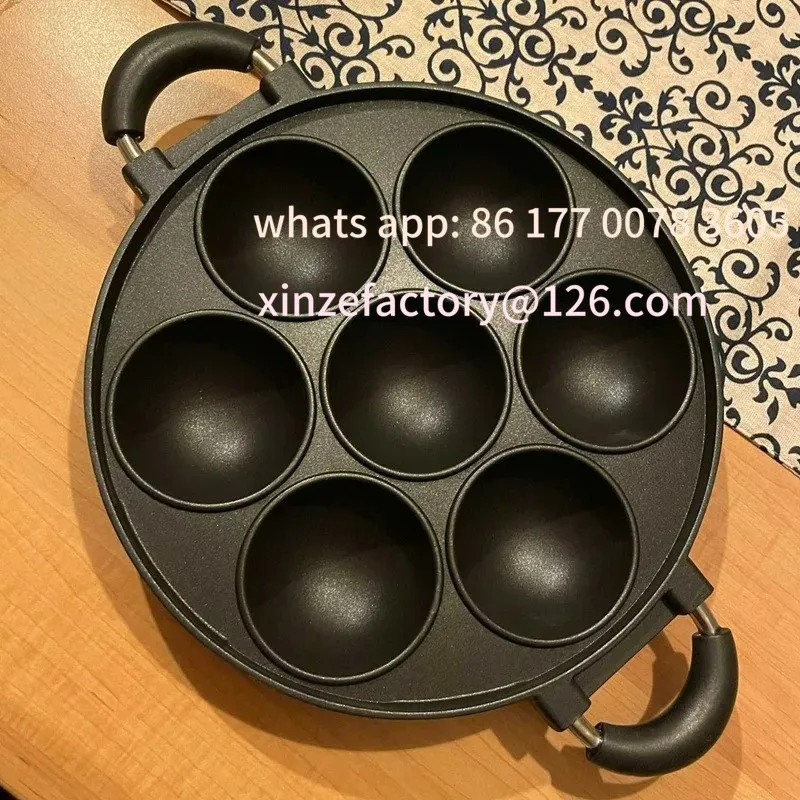 

Настраиваемая форма для приготовления торта с 7 отверстиями, чугунная сковорода для омлета, антипригарная кастрюля для приготовления пищи, яйцеварка для завтрака, форма для торта, кухонная посуда