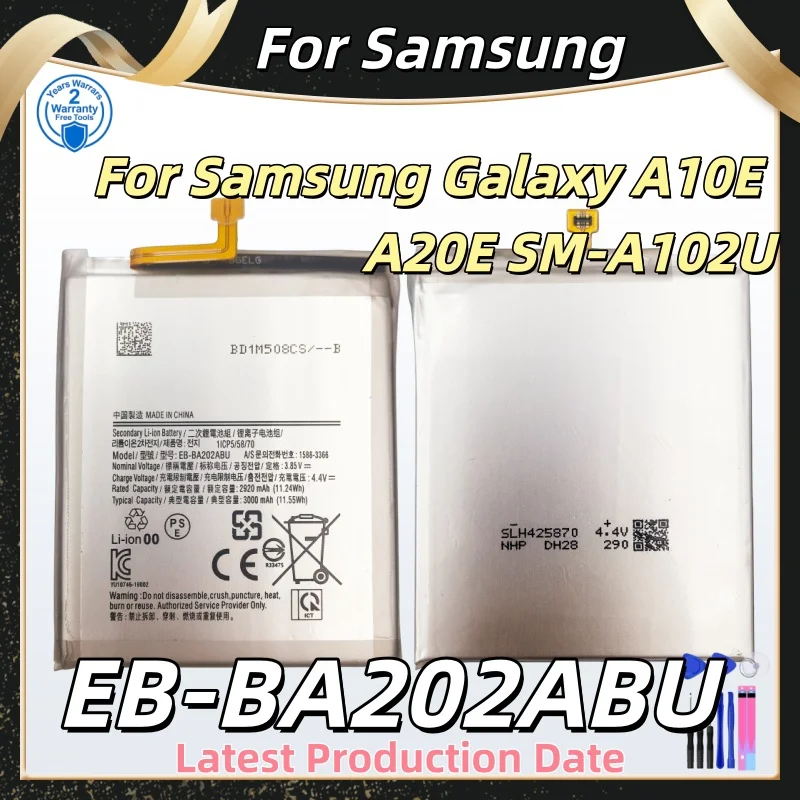 EB-BA202ABU Battery For Samsung Galaxy A20E/SM-A202K/A10E/SM-A102U Replacement Batteria+Free Tools