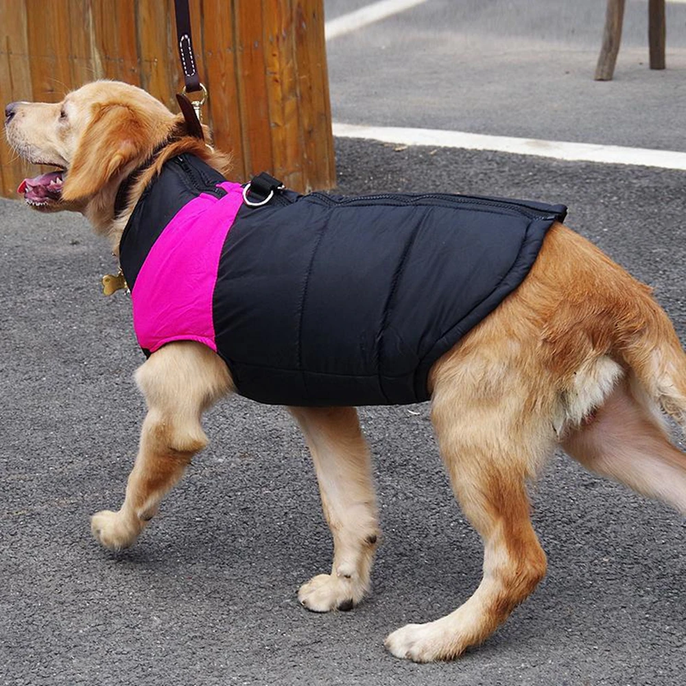 Waterproof Pet Dog Puppy Vest Jacket Winter Warm Dog Clothes Pet Padded Vest Zipper Jacket Coat For Small Medium Large Dogs