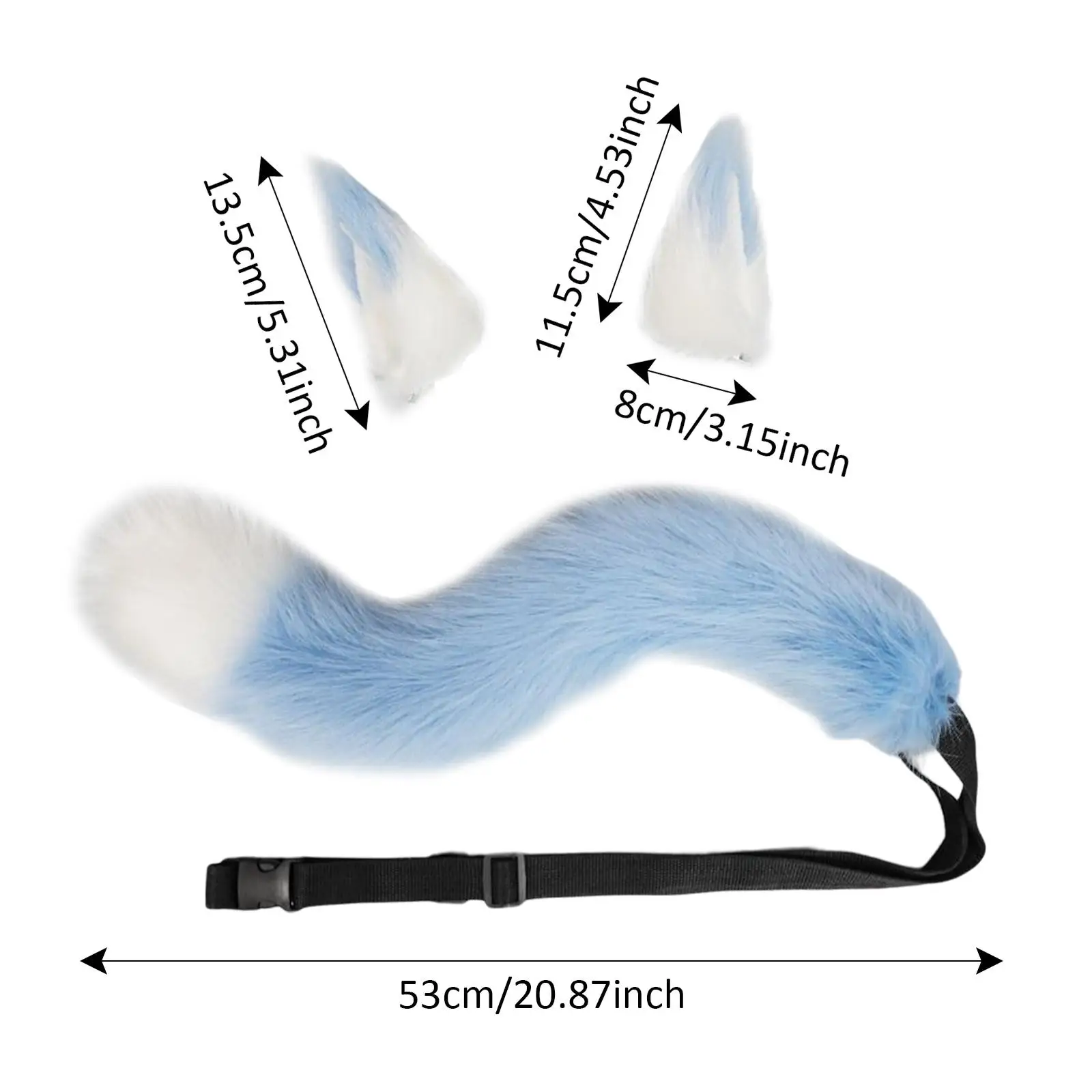 Picture 5: Wolf Ears Tail Cosplay Set Animal Headwear for Performance Props Party