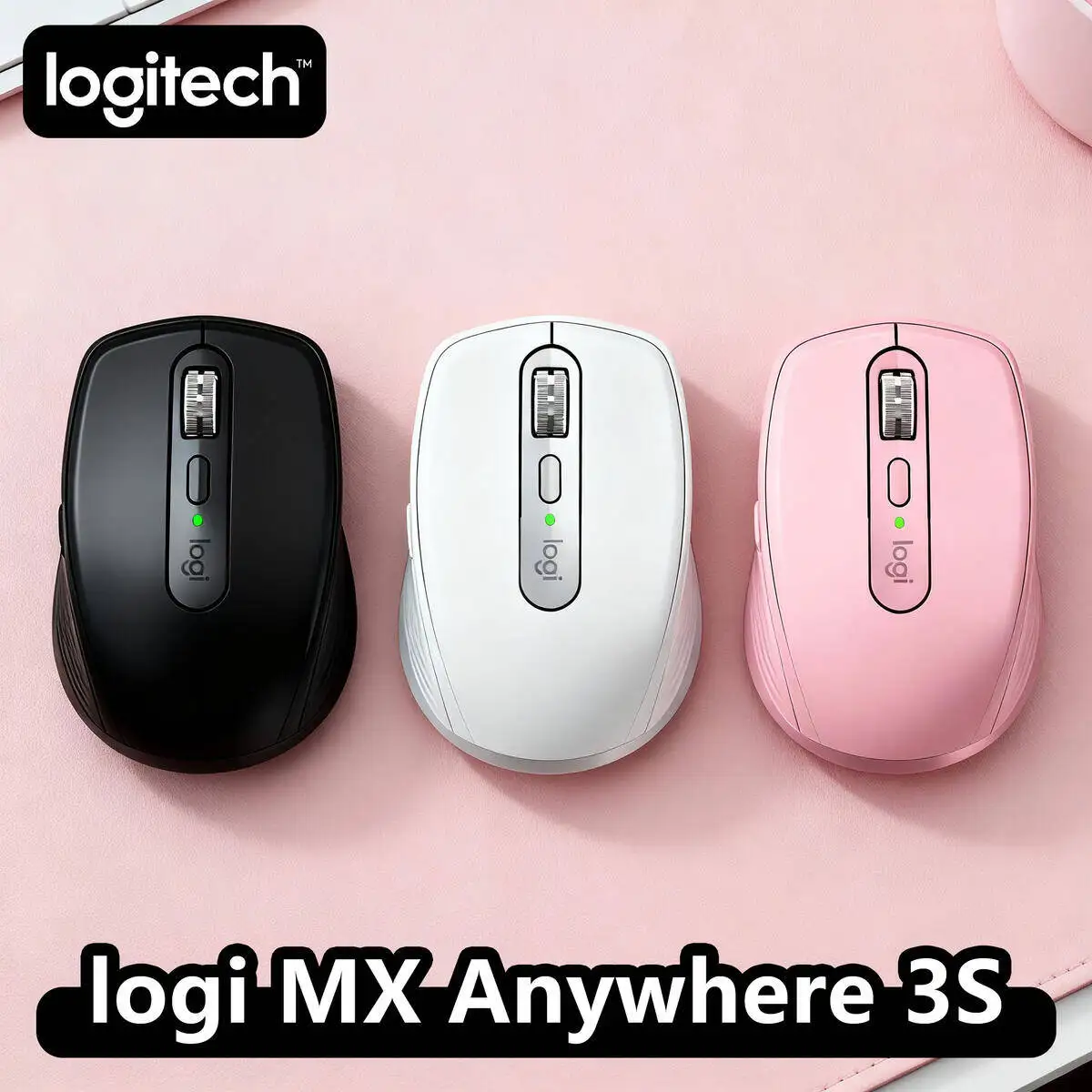 

Logitech MX Anywhere 3S Wireless Mouse, 8000 DPI, MagSpeed Wheel, Logitech Flow, Mac/iPad (Multi style Logitech mouse)