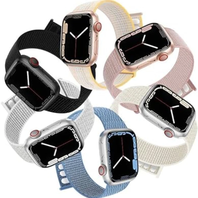 Nylon Loop Strap For Apple Watch Band 10 9 8 7 46mm 42mm 45mm 41mm Ultra2 49mm Comfortable Bracelet iWatch 6 5 SE 44mm 40mm Belt