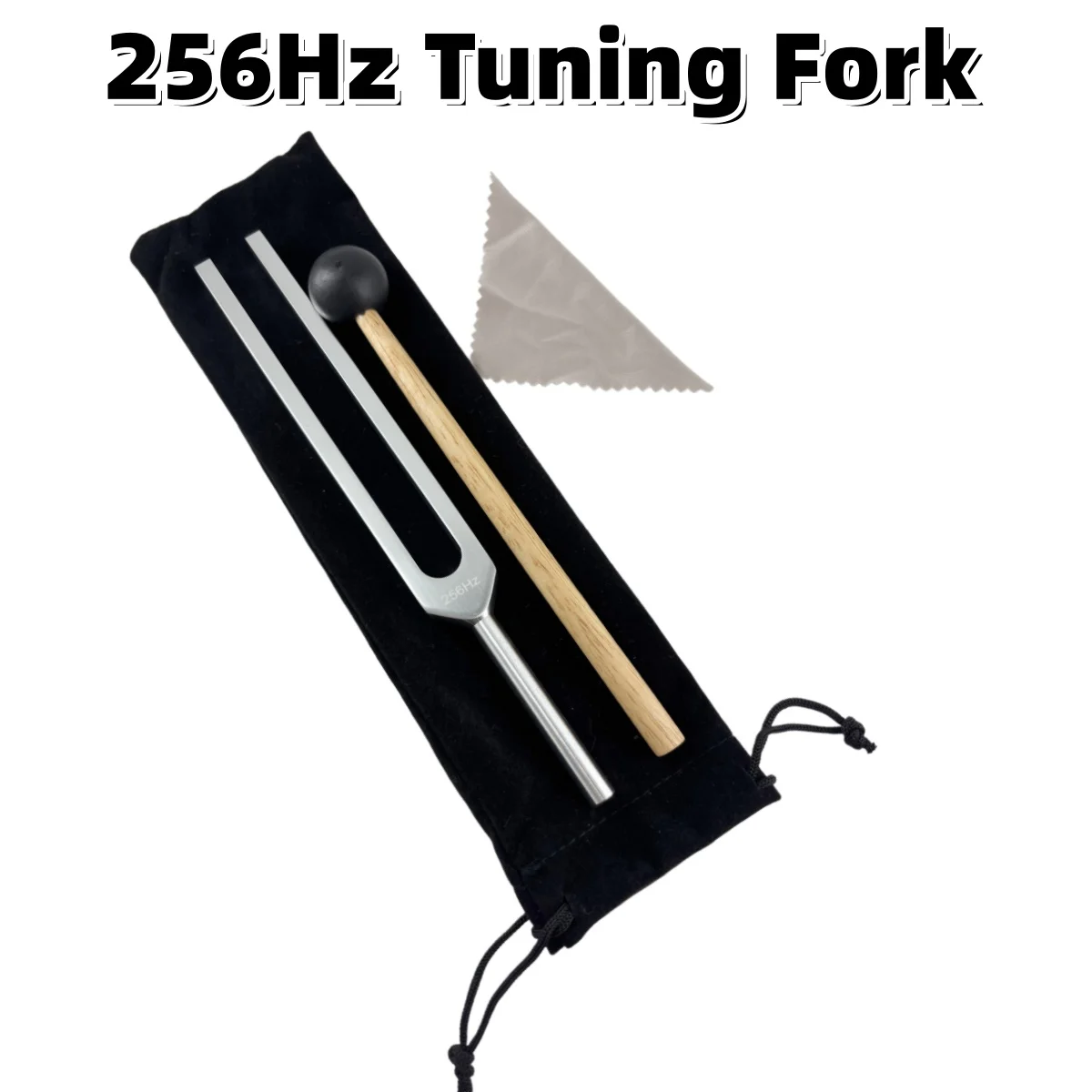 Miwayer 256 Hz Stimmgabel-Set – Schallheilungstherapie-Frequenzwerkzeug für Meditation mit Holzhammer für präzises Stimmen und Heilen