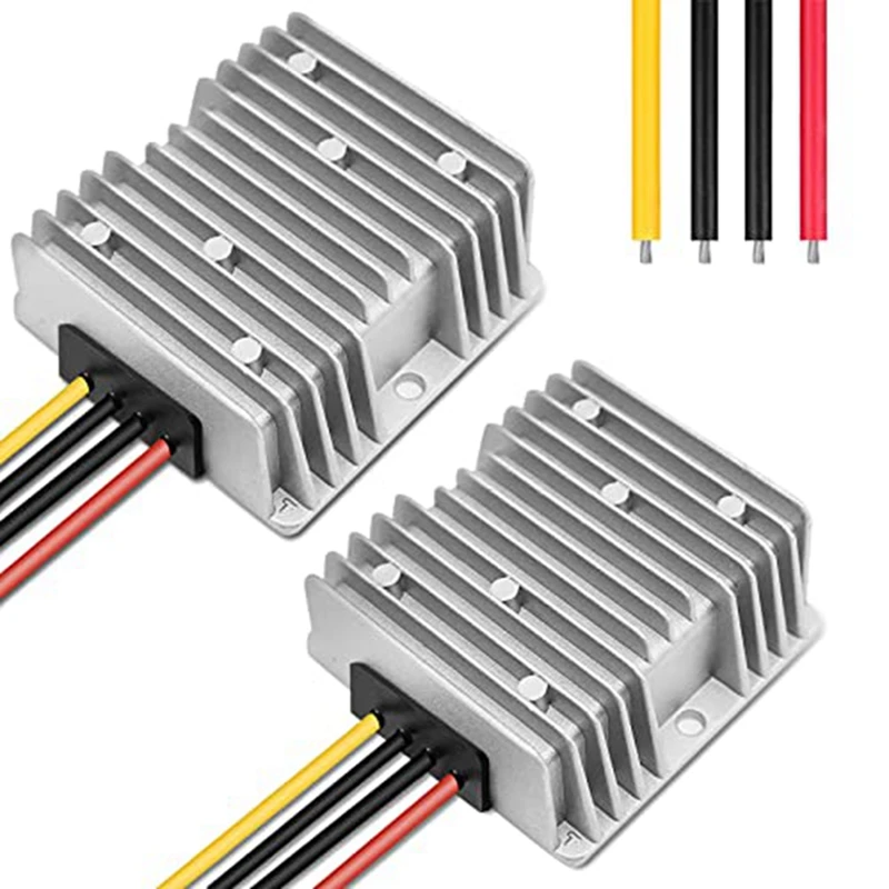 

2 шт., преобразователь напряжения постоянного тока, 36 В/48 В постоянного тока в 12 В, 20 А, 240 Вт, автоматическое понижающее напряжение для гольф-кара, клубного автомобиля