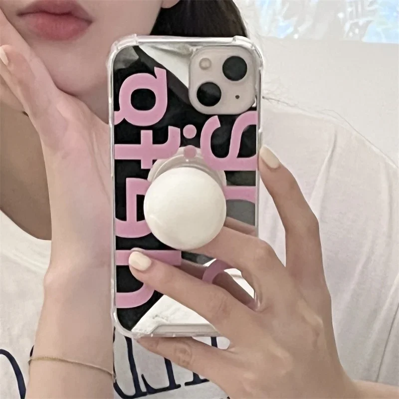 Korean Simple Stylish 3D Pearl Griptok Grip Tok Support for IPhone Samsung Korea Universal Phone Bracket Phone Holder Ring Stand