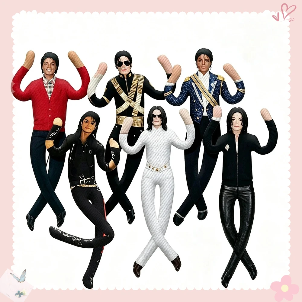 

New Style Michael Jackson Cosplay Prop Doll Plush Stuffed Figure Dolls Room Decoration Abstract Joint Mobility Props Gift