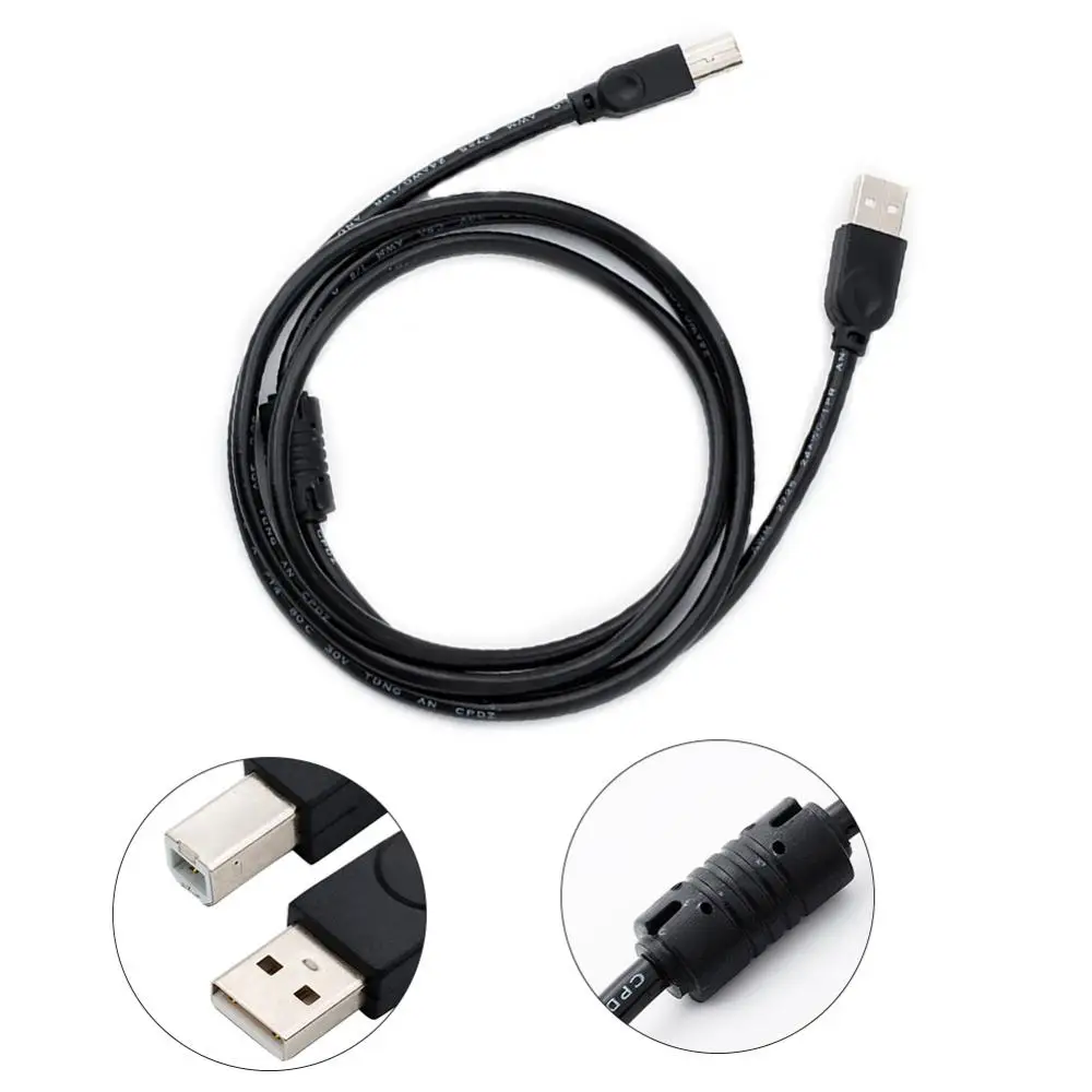 New 1.5m USB 2.0 Type A to B Square Mouth Printer Scanner Data Transfer Cable Cord