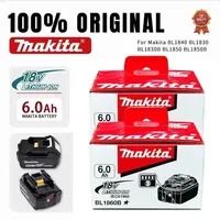 🔥✅100% NEW original Makita battery, 18V 6.0Ah rechargeable battery, replacing Makita BL1840BL1850BL1860B, power tool battery⚡