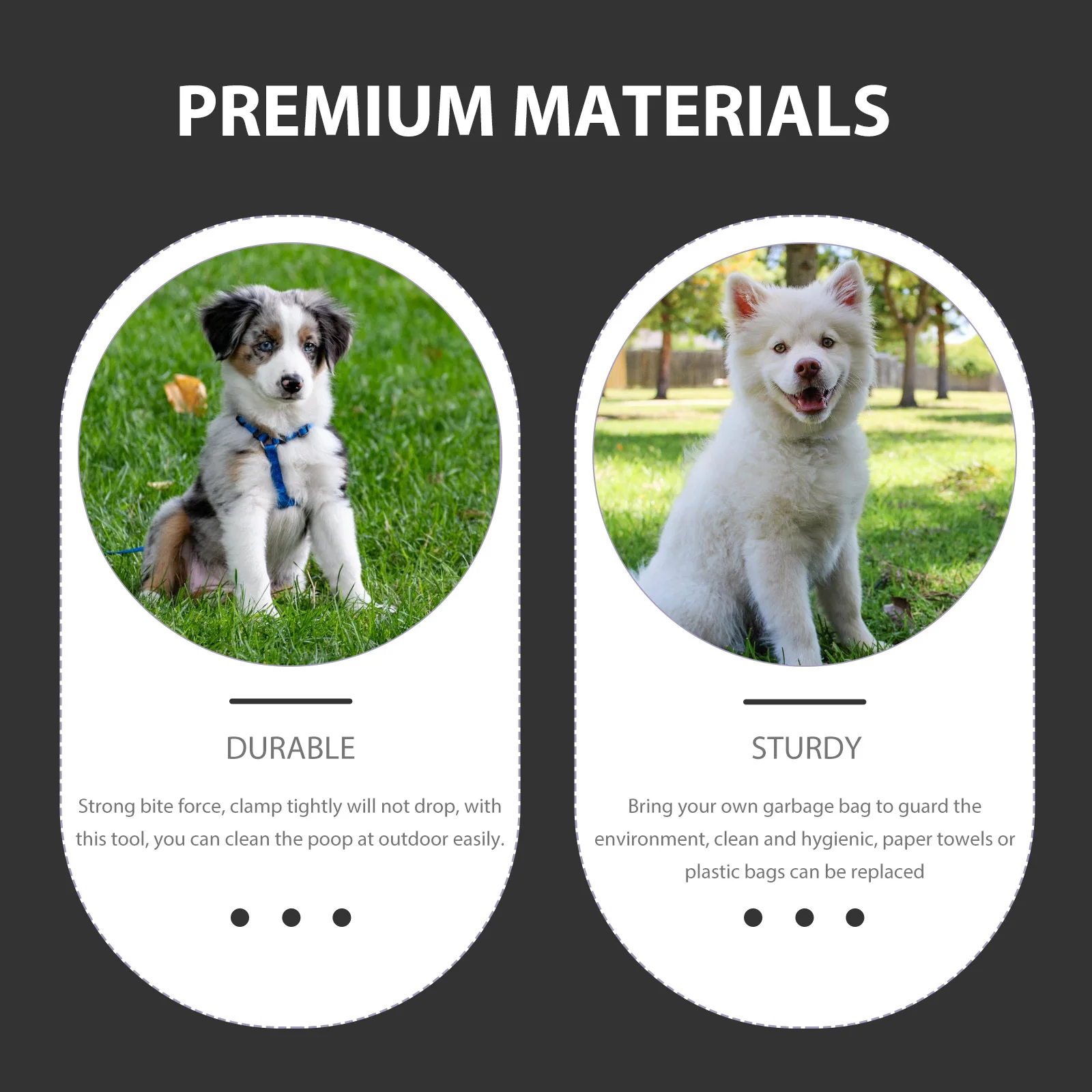 

Durable Dog Poop Scooper Strong Bite Force Ergonomic Handle Easy Outdoor Cleanup Pet Accessories Poop Picker Litter Picker