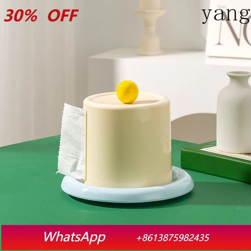 

LTT Home Living Room Coffee Table Creative Carton Toilet Tissue Storage Box Desktop Roll Carton