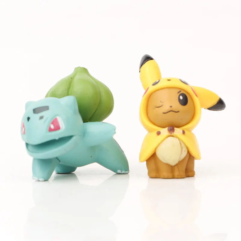 8 Pcs/Set Mini 2-4cm Pokemon Dolls Figure Little Elf Pet Pikachu Bulbasaur Squirtle Figurine Anime Cake Decoration Ornaments image 5