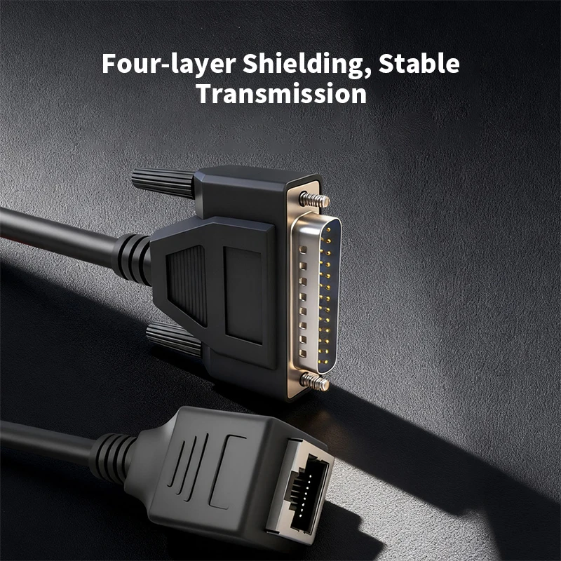 DB25 to RJ45 with Shielded Data Connector Cable 25Pin Male Female Network Switch Control Wire Printer Dedicated Extension Cord