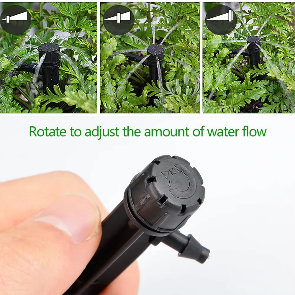 20Pcs Adjustable Micro Bubbler Drip Irrigation Emitters Stake for Farmland Watering Connect to 4/7mm Hose - Water Dripper