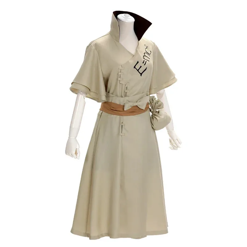 Anime Dr. Stone Senku Ishigami disfraz de Cosplay Senku adulto blanco masculino conjunto completo Halloween Navidad carnaval fiesta disfraces peluca