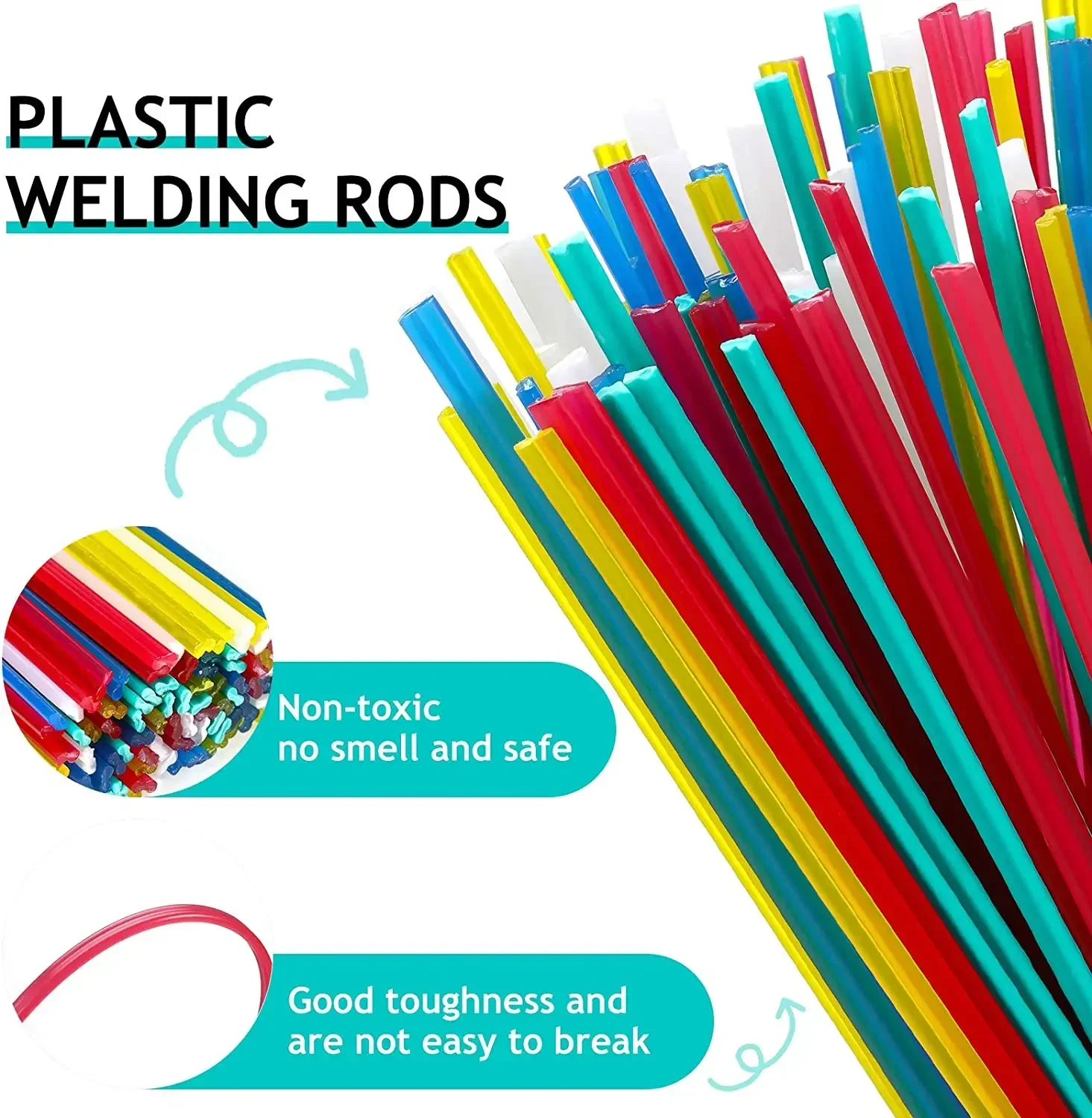 25pcs 50pcs Plastic Welding Rods 200mm Length ABS/PP/PVC/PE Welding Sticks For Plastic Welder machine Supplies