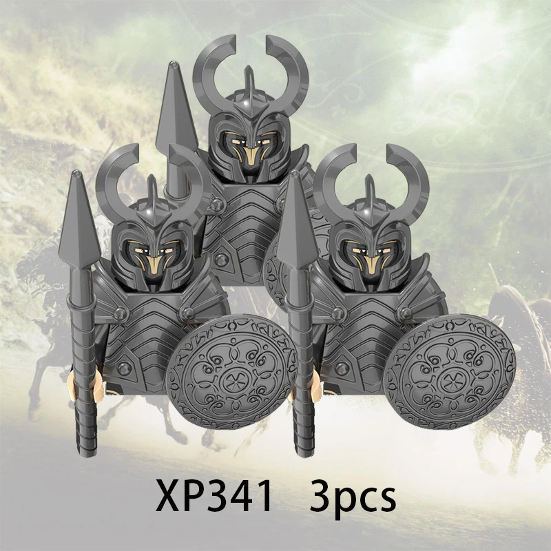 3 stücke Herr Ringe Elfen Orcs Armee Zwerg Rohan Mini Action Spielzeug Figuren Bausteine Montage Spielzeug für Kinder Geburtstag geschenk