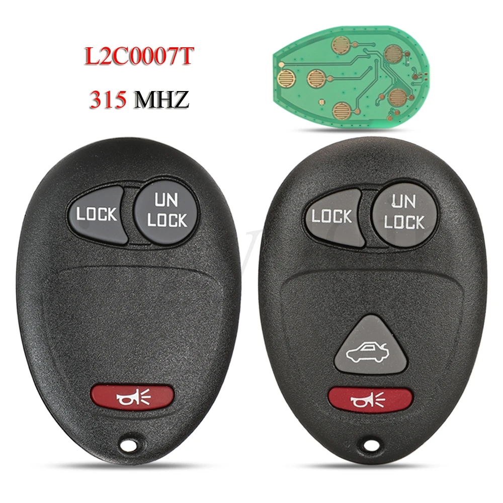 jingyuqin L2C0007T Original Remote Smart Car Key For Chevrolet Colorado Canyon H3 For Buick Regal 3/4Buttons 315Mhz