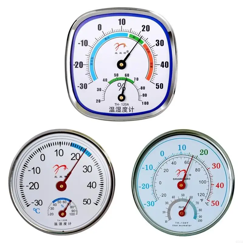 

Q22B Wall Thermometer/Hygrometer for Home Decorative Updated Analog Thermometer Dial