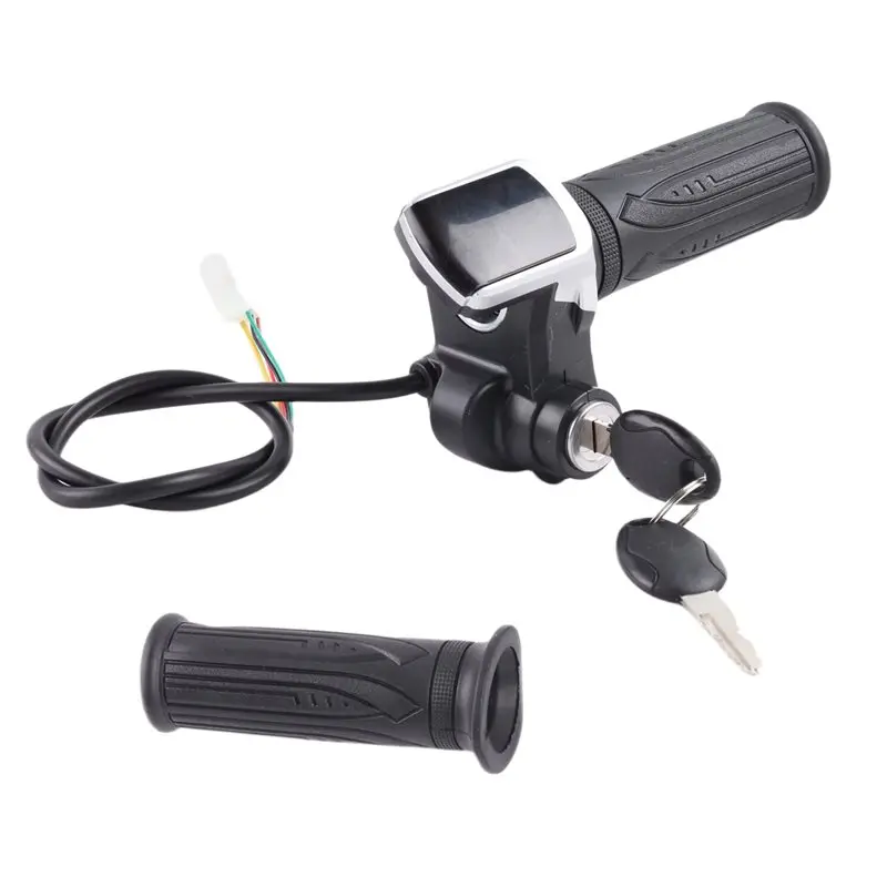 Power Indicator With Key Lock Throttle Grip For 36V For Electric Scooters For Electric Bikes Motorcycles-A25R