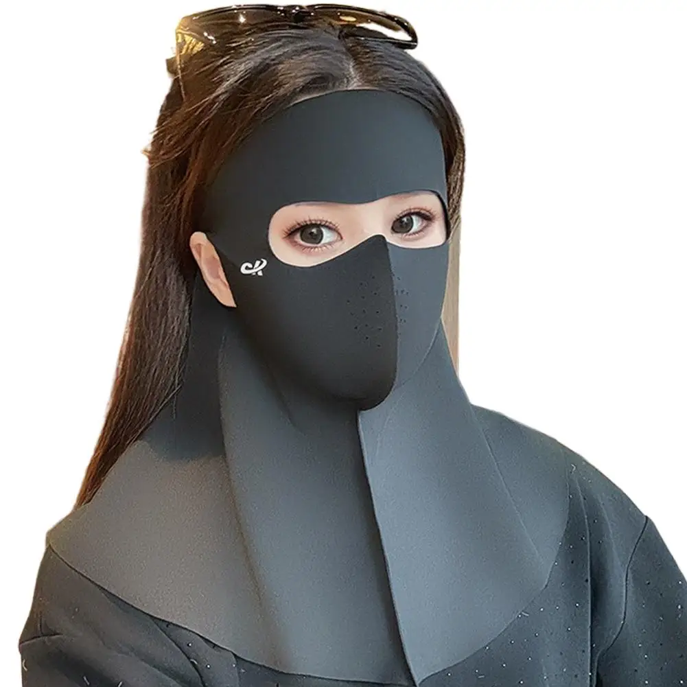Sunscreen Mask Anti-UV Traceless Summer Mask Breathable Ice Feel Sunshade Face Protection Neck Wrap CoverFace Mask