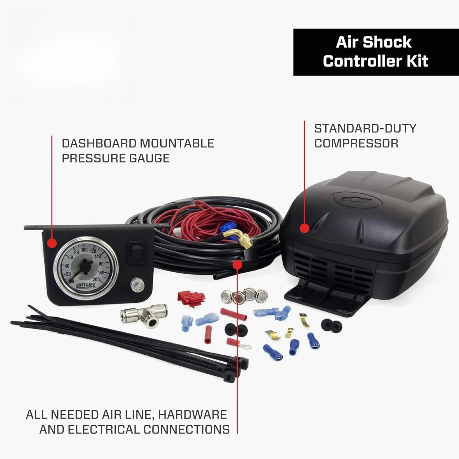 Air Shock Controller Luchtcompressor en manometer - 25804 · Fabriek directe verkoop