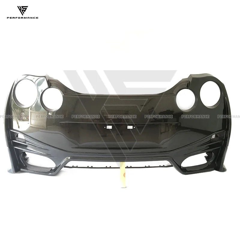 Nismo Style Half Carbon Fiber Car Exterior Parts Rear Bumper With Rear Diffuser For Nissan GTR R35 2008-2016 Carbon Bumper Lip