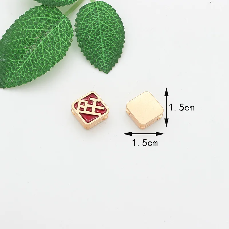 10pcs/Lot Lattern Wealth Health Love Oil Enamel DIY Charms for Bag Earring Necklace Jewelry Making Handmade Pendant