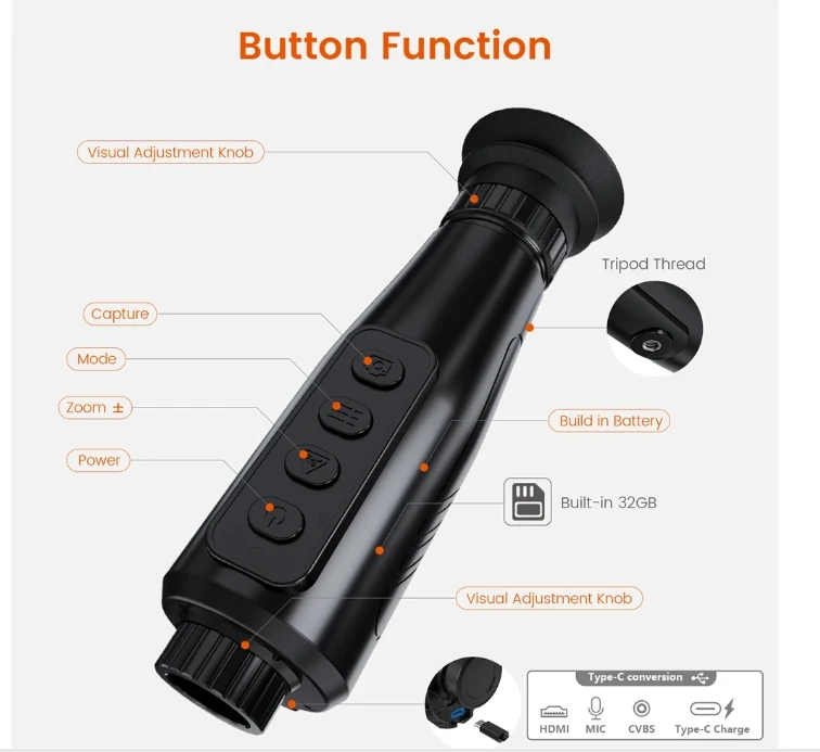 [Genuine]GTmedia Ai15 Best Thermal imaging night vision1.43’ AMOLED display HD sensor resolution&AI super-resolution technology