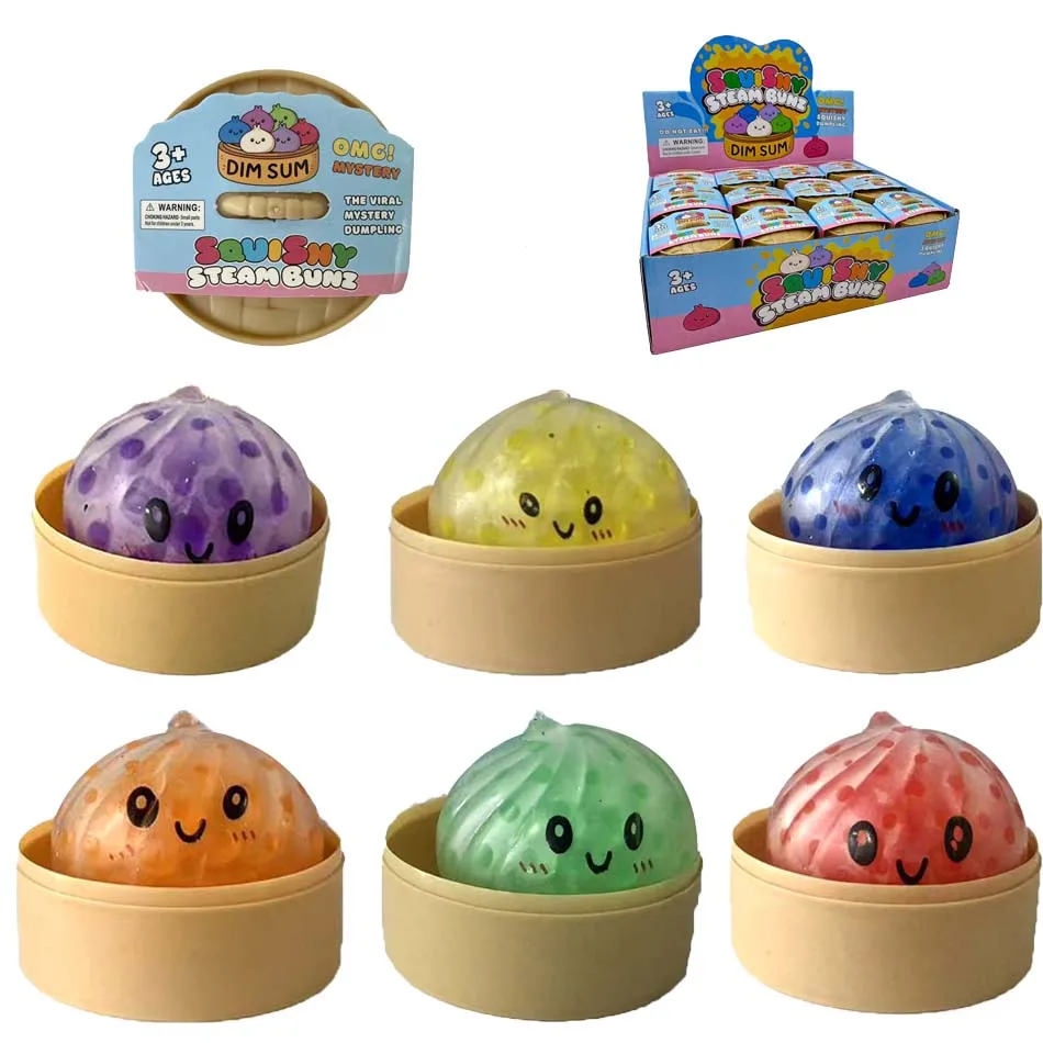 Hot Sale Colorful Simulated dumpling squishi Relaxing Relieve Anxiety Antistress Enhance Happiness Rebound Squeeze Reliever Toy