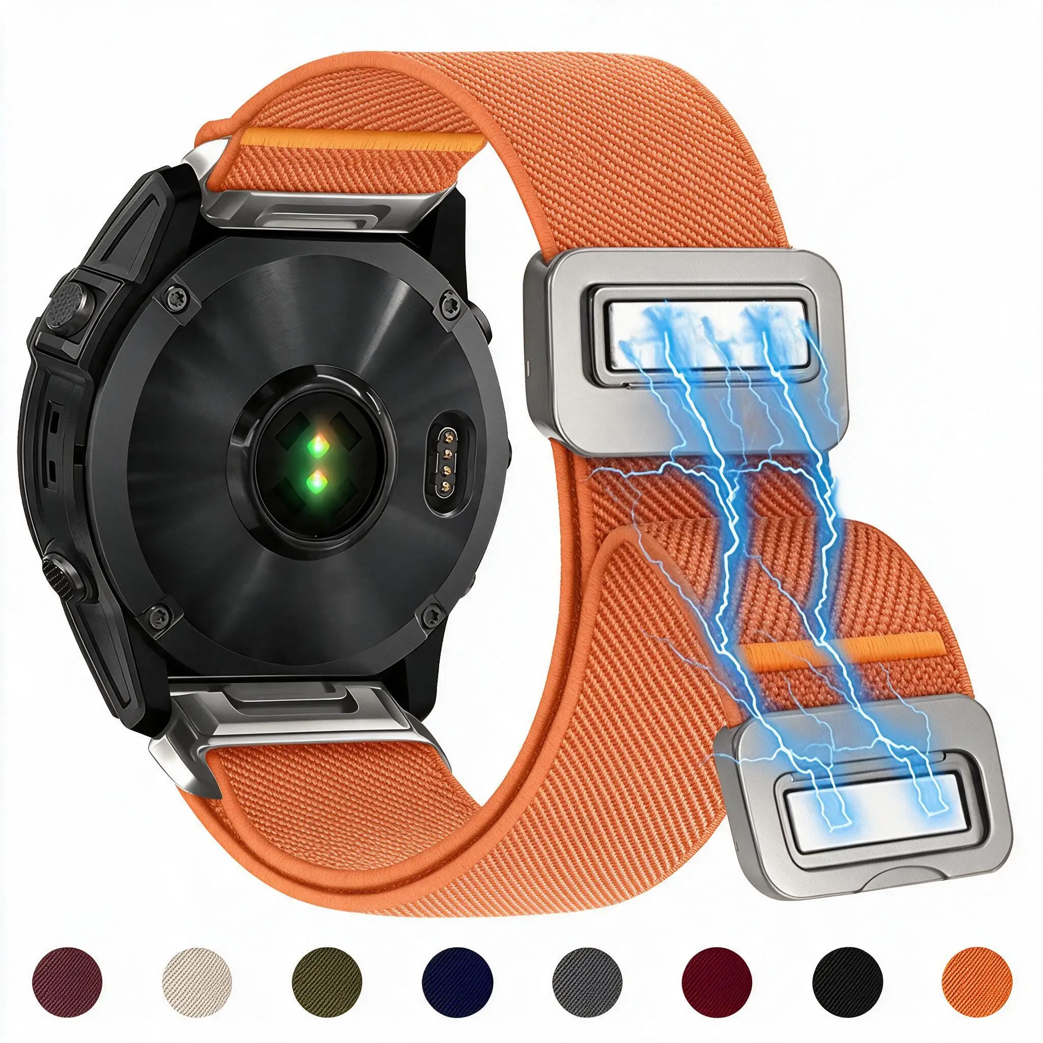 Bracelet Magnetic Nylon strap for Garmin Fenix 8 7 Pro 7S 6X 6 5X 5Plus Venu3 Tactix 7 22mm 26mm Quick Fit bracelet correa Fenix