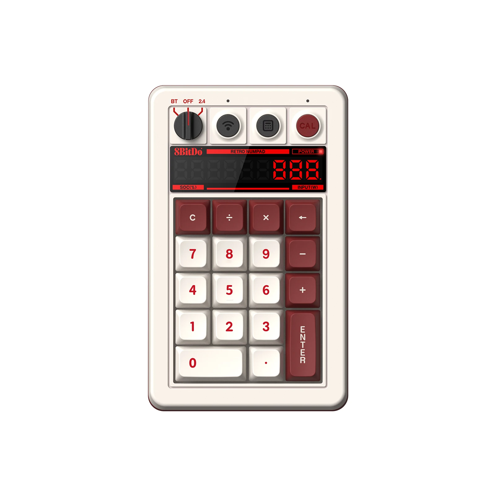 8BitDo Retro 18 mechanische numpad Bluetooth 2.4G draadloos voor pc Windows 10 en Android notebookaccessoires ​   Bekabelde verbinding