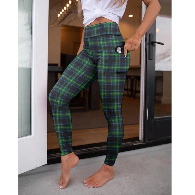 LETSFIND, recién llegado, pantalones elásticos Pockert para mujer, moda de cintura alta, impresión Digital 3D, mallas elásticas para Fitness para chicas sexis