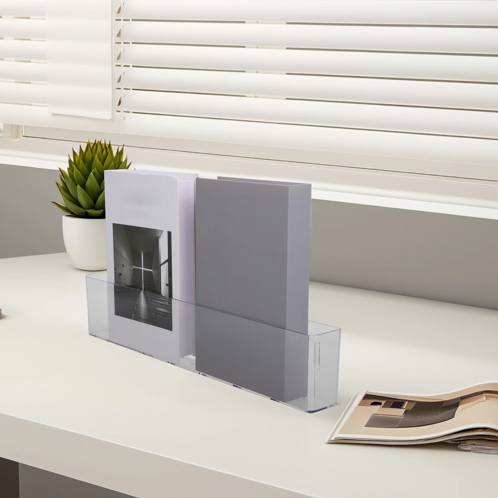 

2Pcs Transparent Bookshelf for Wall Mountable Narrow Shelf Nursery Room Decor Safe Rounded Edges Book Storage