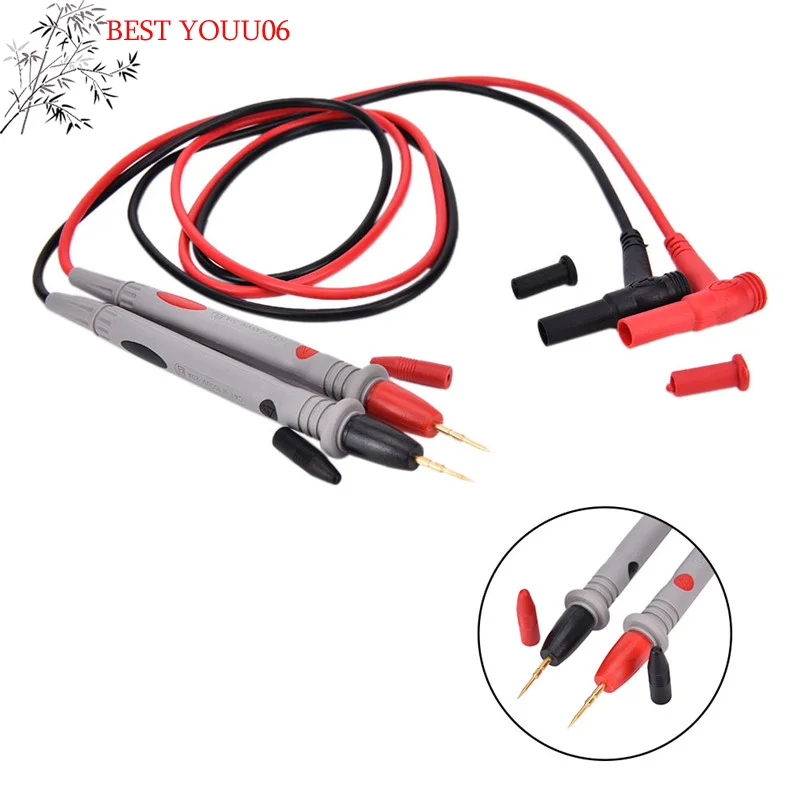 

(YOUU06)2Pcs/Set IC SMD Universal Digital Multimeter Needles Multi Meter Test Lead Pin Needle Super Tip Probe Wire Pen Cable