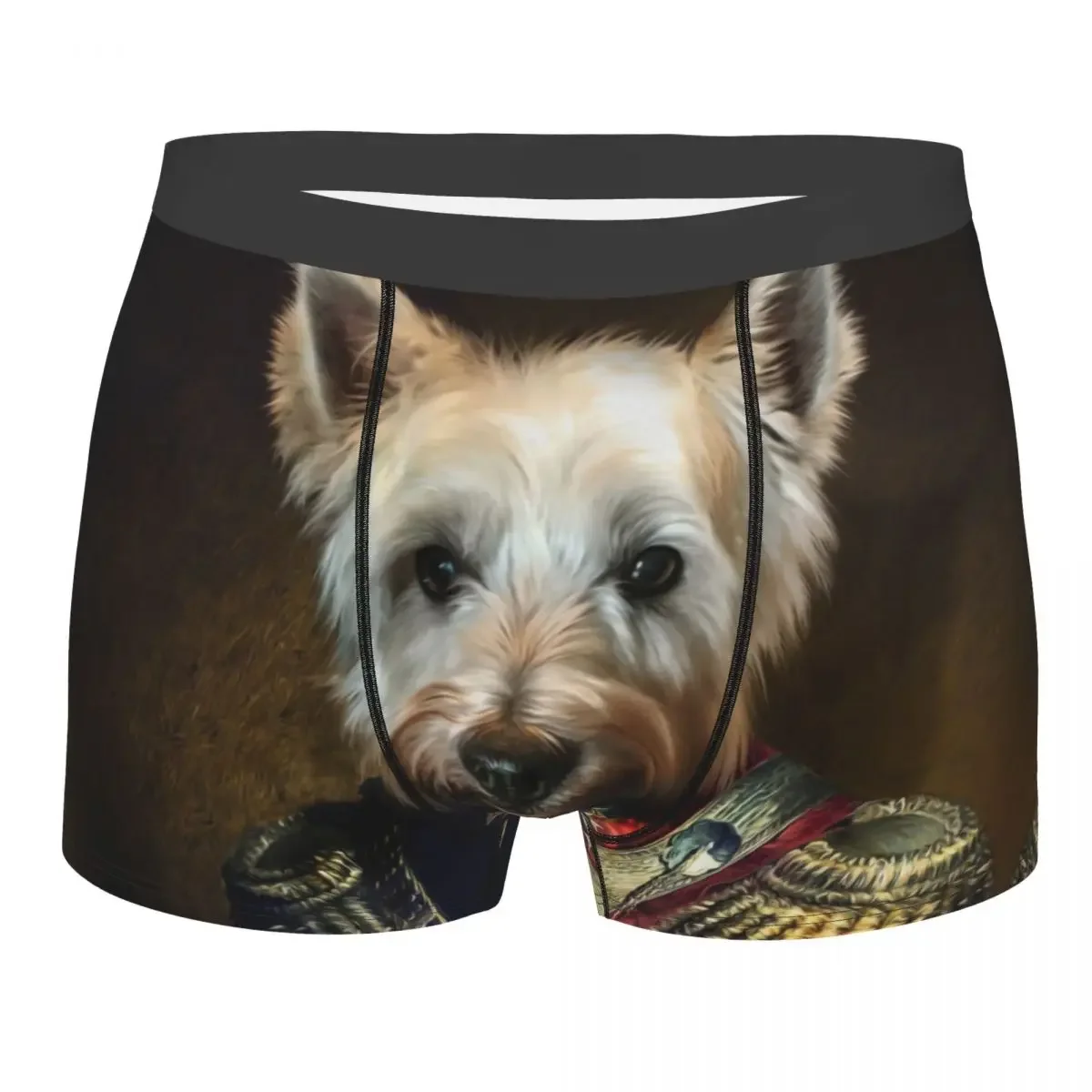 Male Fashion West Highland Dog Terrier Underwear Funny Westie Boxer Briefs Stretch Shorts Panties Underpants