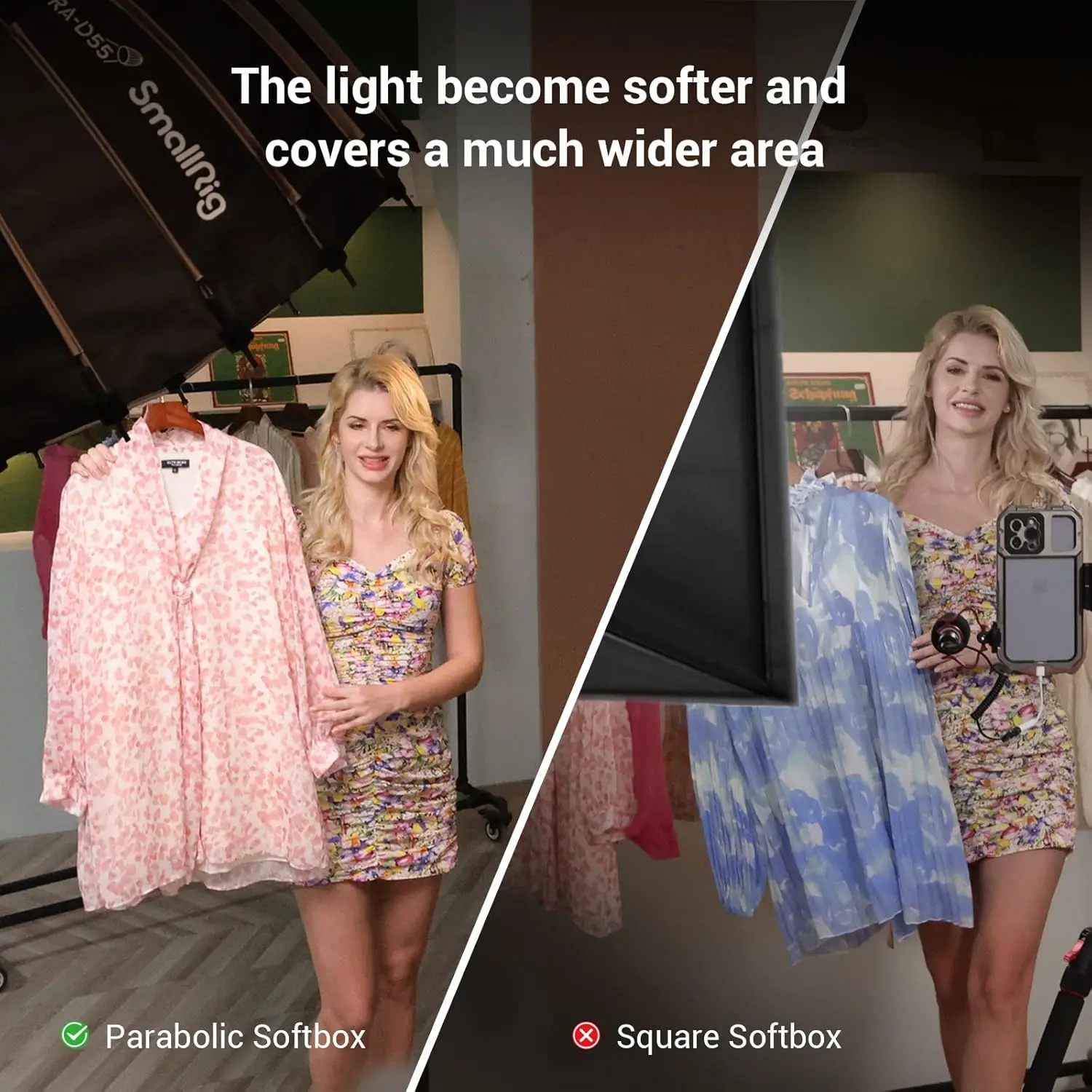 صندوق سوفت باكس مكافئ مقاس 55 سم مع إطلاق سريع، متوافق مع مصابيح Bowens للتصوير الفوتوغرافي المحسن