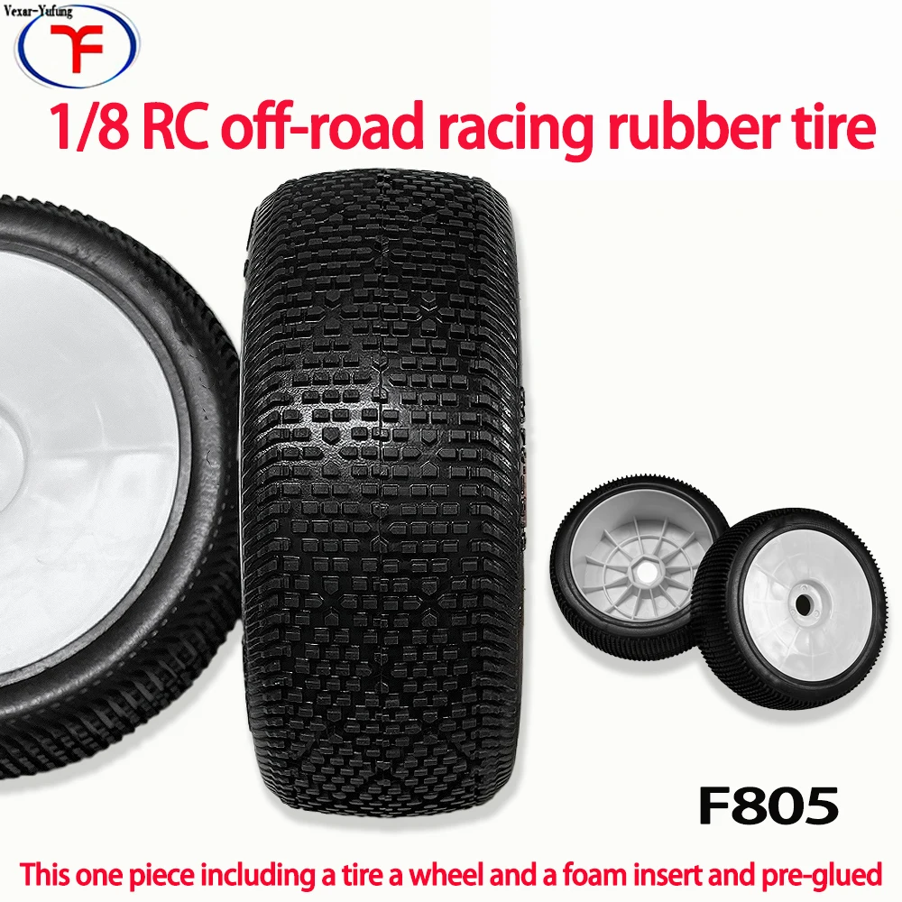 

Yufung 4pcs 1/8 RC BUGGY TIRES Inner hex 17mm 50A Shore Hard Pre-glued For ARRMA Traxxas Redcat Losi Kyosho VRX HPI0