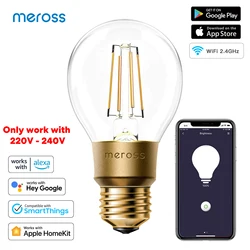 Meross HomeKit inteligentne żarówki Led E27 podstawa Wifi lampa LED z możliwością ściemniania 6 W sterowanie głosem z Siri Alexa asystent Google SmartThings