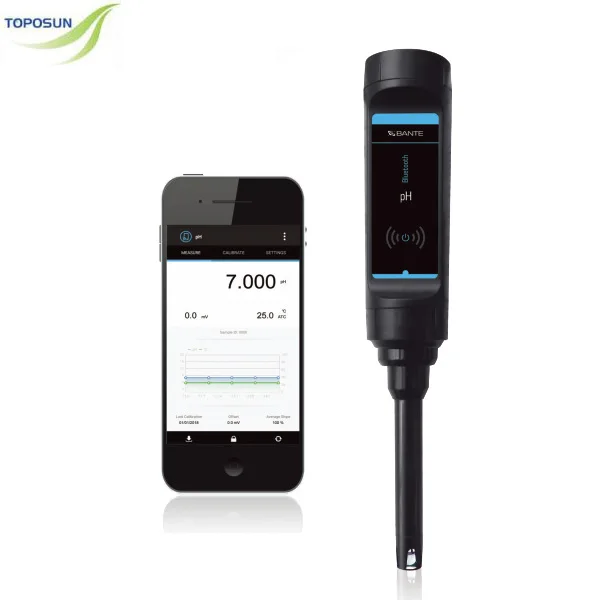 TPS-S10 digital pocket wireless ph meter, ph tester, acidometer, acidity meter with wireless connection with cellphone