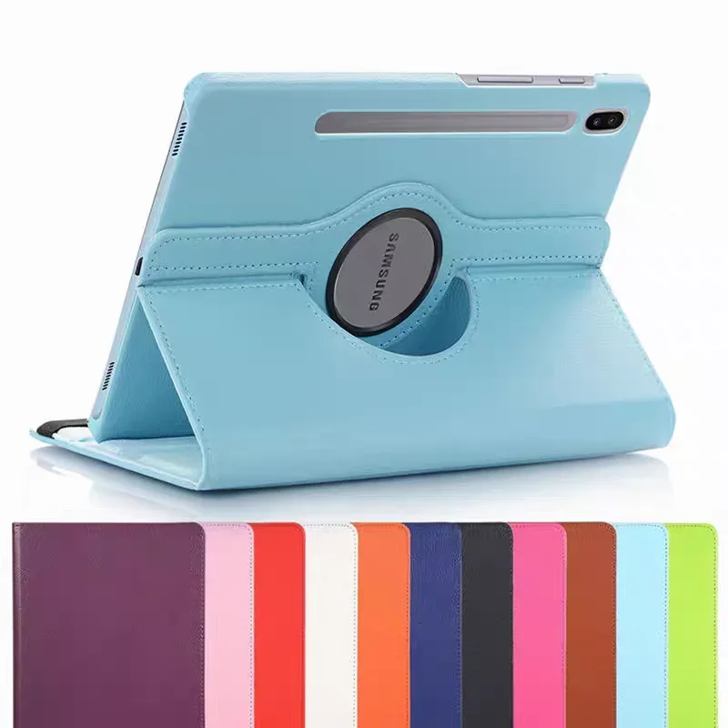 For Samsung Tab Case S7 S8 S9 S10 Plus Ultra FE A9 A8 10.5 inch A7 S6 Lite S7fe 360 Rotation Tablet Case Stand Leather  Cover